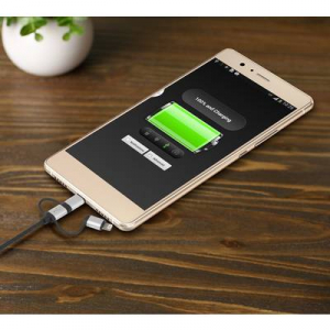 iPad/iPhone/iPod töltő- és adatkábel 1x USB 2.0 dugó A - 1x USB 2.0 dugó mikro B, Lightning, USB-C, 1,5 m Renkforce