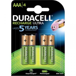 Mikroceruza akku AAA NiMH, 1,2V 800 mAh, 4 db, Duracell HR3, HR03, UO100557, DC2400, DC2400B4N, LR03