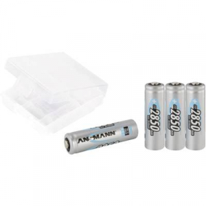 Ceruza akku AA, NiMH, 1,2V 2850 mAh, 4 db, Ansmann box LR06, AA, LR6, AAB4E, AM3, 815, E91, LR6N