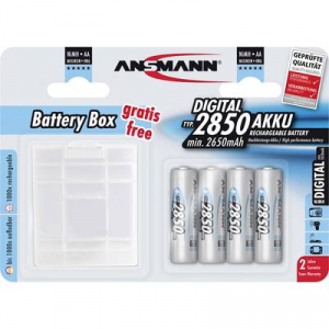 Ceruza akku AA, NiMH, 1,2V 2850 mAh, 4 db, Ansmann box LR06, AA, LR6, AAB4E, AM3, 815, E91, LR6N