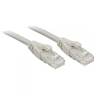 RJ45 Hálózat Csatlakozókábel CAT 6 U/UTP 0.50 m Szürke Védővel LINDY