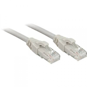 RJ45 Hálózat Csatlakozókábel CAT 6 U/UTP 30.00 cm Szürke Védővel LINDY