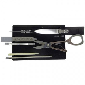 Multifunkciós szerszámkészlet bankkártya formában, 10 funkcióval, Victorinox 0.7122.T2 Onyx