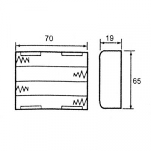Velleman BH341BS Elemtart&oacute; 4x Ceruza (AA) K&aacute;beles (H x Sz x Ma) 70 x 65 x 19 mm