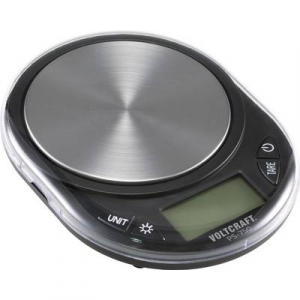 VOLTCRAFT PS-750 Zsebmérleg Mérési tartomány (max.) 750 g Leolvashatóság 0.1 g Elemekről üzemeltetett Fekete