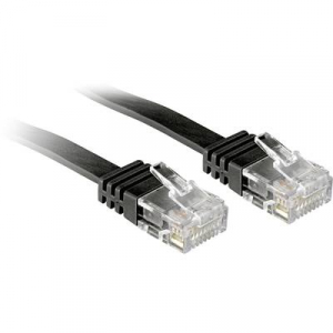RJ45 Hálózat Csatlakozókábel CAT 6 U/UTP 10.00 m Fekete Védővel LINDY