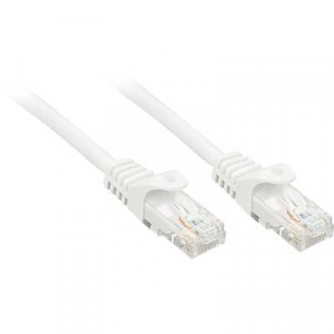 RJ45 Hálózat Csatlakozókábel CAT 6 U/UTP 0.50 m Fehér Védővel LINDY