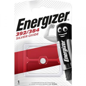 392/384 gombelem, ez&uuml;stoxid, 1,55V, 44 mAh, Energizer SR41W, SR41, SR736, V392, D392, 247B, K, 280-13, SB-B1, RW47
