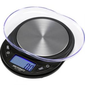 VOLTCRAFT PS-750 Zsebmérleg Mérési tartomány (max.) 750 g Leolvashatóság 0.1 g Elemekről üzemeltetett Fekete