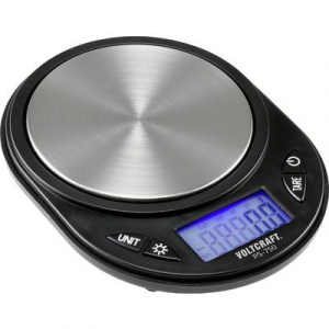VOLTCRAFT PS-750 Zsebmérleg Mérési tartomány (max.) 750 g Leolvashatóság 0.1 g Elemekről üzemeltetett Fekete