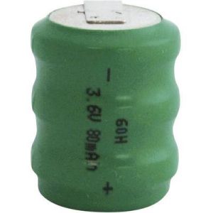 60H gombakku NiMH, Z forrfüles, forrasztható, 3,6 V 80 mAh, Emmerich