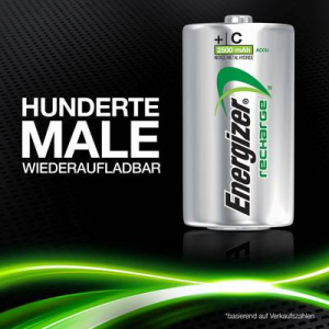 Baby akku C NiMH, 1,2V 2500 mAh, 2 db, Energizer LR14, LR15, C, AM2, MN1400, 814, E93, LR14N, UM2