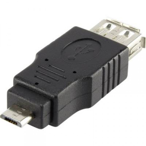 USB 2.0 átalakító, mikro B dugóról A aljra, Renkforce