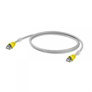RJ45 (keresztezett) Hálózat Csatlakozókábel CAT 6A S/FTP 0.50 m Szürke Lángálló, Védővel, UL minősített Weidmüller