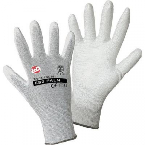 L+D worky ESD Nylon/Carbon-PU 1171-9 Nylon Munkakesztyű Méret (kesztyű): 9, L EN 388:2016 CAT II 1 pár