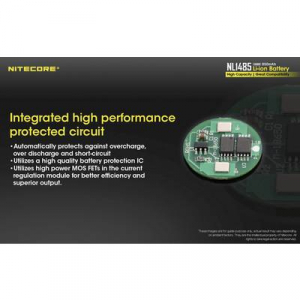 NiteCore NL1485 Speciális akku 14500 Lítiumion 3.7 V 850 mAh