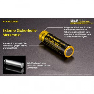 NiteCore NL1485 Speciális akku 14500 Lítiumion 3.7 V 850 mAh