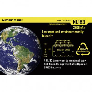 NiteCore NL183 Speciális akku 18650 Lítiumion 3.7 V 2300 mAh