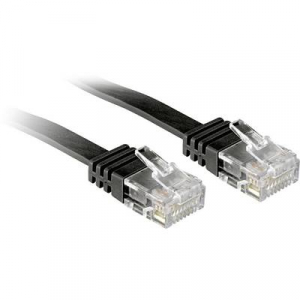 RJ45 Hálózat Csatlakozókábel CAT 6 U/UTP 30.00 cm Fekete Védővel LINDY