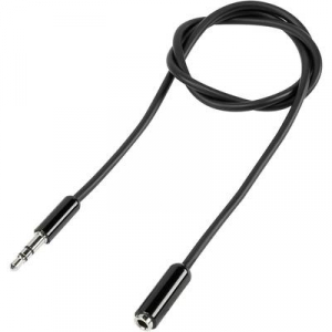 SpeaKa Professional Jack Audio Hosszabbítókábel [1x Jack dugó, 3,5 mm-es - 1x Jack alj, 3,5 mm-es] 1.00 m Fekete SuperSoft köpeny