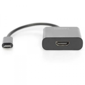 Digitus USB / HDMI Átalakító [1x USB-C™ dugó - 1x HDMI alj] Fekete