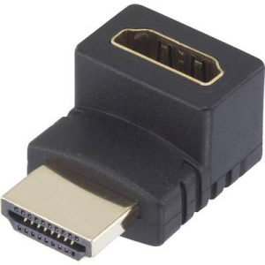 HDMI Átalakító [1x HDMI dugó - 1x HDMI alj] 270°-ban felfelé hajlítva Aranyozatt érintkező SpeaKa Professional