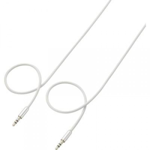 SpeaKa Professional Jack Audio Csatlakozókábel [1x Jack dugó, 3,5 mm-es - 1x Jack dugó, 3,5 mm-es] 3.00 m Fehér SuperSoft köpeny