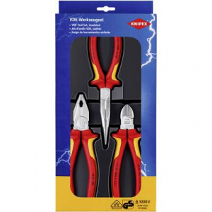 3 részes VDE fogó készlet, Knipex 00 20 12