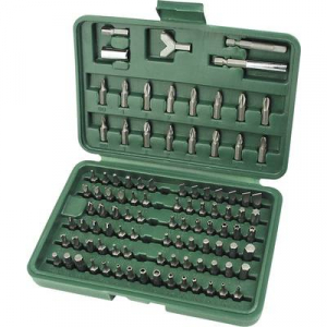 Bit készlet 100 részes 6,3 mm (1/4)-os speciális biztonsági BIT készlet 812045