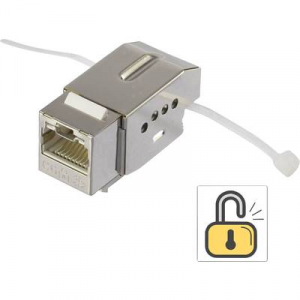 RJ45 beépíthető modul reteszeléssel, Keystone CAT 6, renkforce KSV10