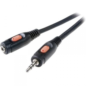 SpeaKa Professional Jack Audio Hosszabbítókábel [1x Jack dugó, 3,5 mm-es - 1x Jack alj, 3,5 mm-es] 2.50 m Fekete