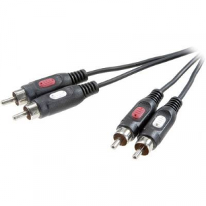 SpeaKa Professional RCA Audio Csatlakozókábel [2x RCA dugó - 2x RCA dugó] 5.00 m Fekete