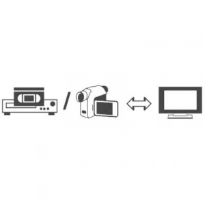 SpeaKa Professional RCA / SCART Átalakító [3x RCA alj - 1x SCART dugó] Fekete Átkapcsolóval