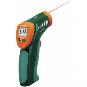 Infra hőmérő pisztoly, távhőmérő lézeres célzóval 8:1 optikával -20 + 332 °C Extech IR400