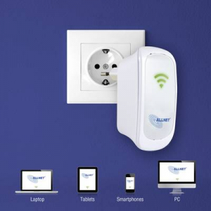 WLAN repeater, hatótáv növelő 300 MBit/s 2.4 GHz Allnet ALL0237R