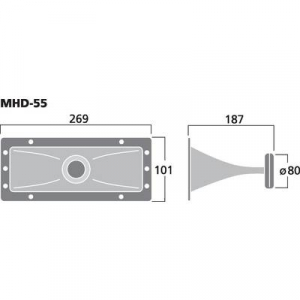 Monacor MHD-55 Tölcséres magassugárzó, meghajtóval 30 W 8 ?