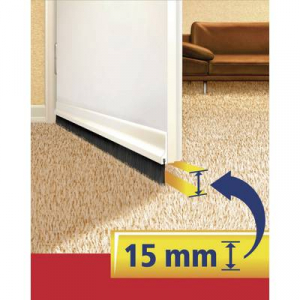 Ajtóseprű 1 m x 43 mm, fehér, műanyag, Tesamoll Tesa