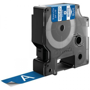 Feliratozó szalag DYMO IND RHINO 1805417 Vinyl Szalagszín: Kék Szövegszín:Fehér 19 mm 5.5 m