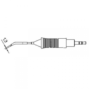 Weller RT5 WMRP mikro pákához hosszú, keskeny, hajlított, kétoldalt csapott, véső formájú pákahegy, forrasztóhegy 0.4 mm