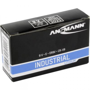 9V-os elem, lítium, 9V, 950 mAh, 5 db, Ansmann Lithium 6LR61, 6LR21, 6AM6, 6LP3146, MN1604, A1604, E Block, LR22
