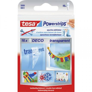 Kétoldalas ragasztószalag, 10 db, TESA®POWERSTRIPS® Deco