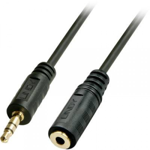 LINDY Jack Audio Hosszabbítókábel [1x Jack dugó, 3,5 mm-es - 1x Jack alj, 3,5 mm-es] 10.00 m Fekete