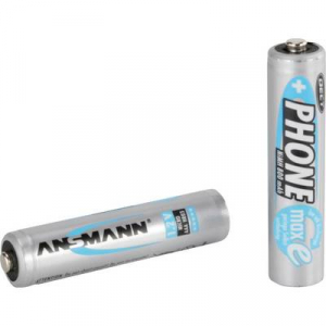 Mikroceruza akku AAA NiMH, 1,2V 800 mAh, 2 db, Ansmann Dect maxE HR3, HR03, UO100557, DC2400, DC2400B4N, LR03