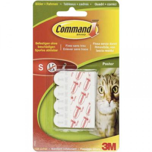 Command™ Poster Strips (H x Sz) 46 mm x 15 mm, fehér 17024 3M, tartalom: 1 csomag