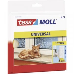 Tesa ablakszigetelő gumi, öntapadó szigetelő csík 6 m x 15 mm Tesamoll® 55604-100