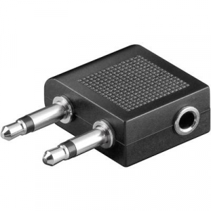 SpeaKa Professional Jack Audio Y adapter [2x Jack dugó, 3,5 mm-es - 1x Jack alj, 3,5 mm-es] Fekete