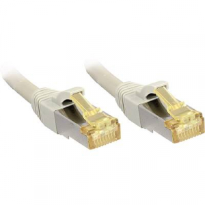 RJ45 Hálózat Csatlakozókábel CAT 6a S/FTP 30.00 cm Szürke Védővel LINDY