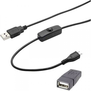 Renkforce USB 2.0 Hosszabbítókábel [1x USB 2.0 dugó, A típus - 1x USB 2.0 alj, A típus] 1.50 m Fekete Be-/kikapcsolóval