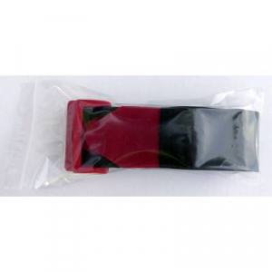 Tépőzár Pánttal Bolyhos és horgos fél (H x Sz) 600 mm x 38 mm Fekete, Piros TRU COMPONENTS 690-330-Bag 2 db