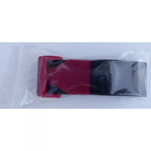 Tépőzár Pánttal Bolyhos és horgos fél (H x Sz) 600 mm x 38 mm Fekete, Piros TRU COMPONENTS 690-330-Bag 2 db